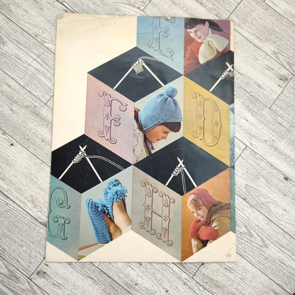 Bernat Learn to Knit‎ 1965 Book 127 Craft Booklet Patterns Retro Knitting Craft